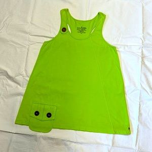 Neon Buddha Tank with Pocket, Coconut Buttons, Racer Back, size Small, N…